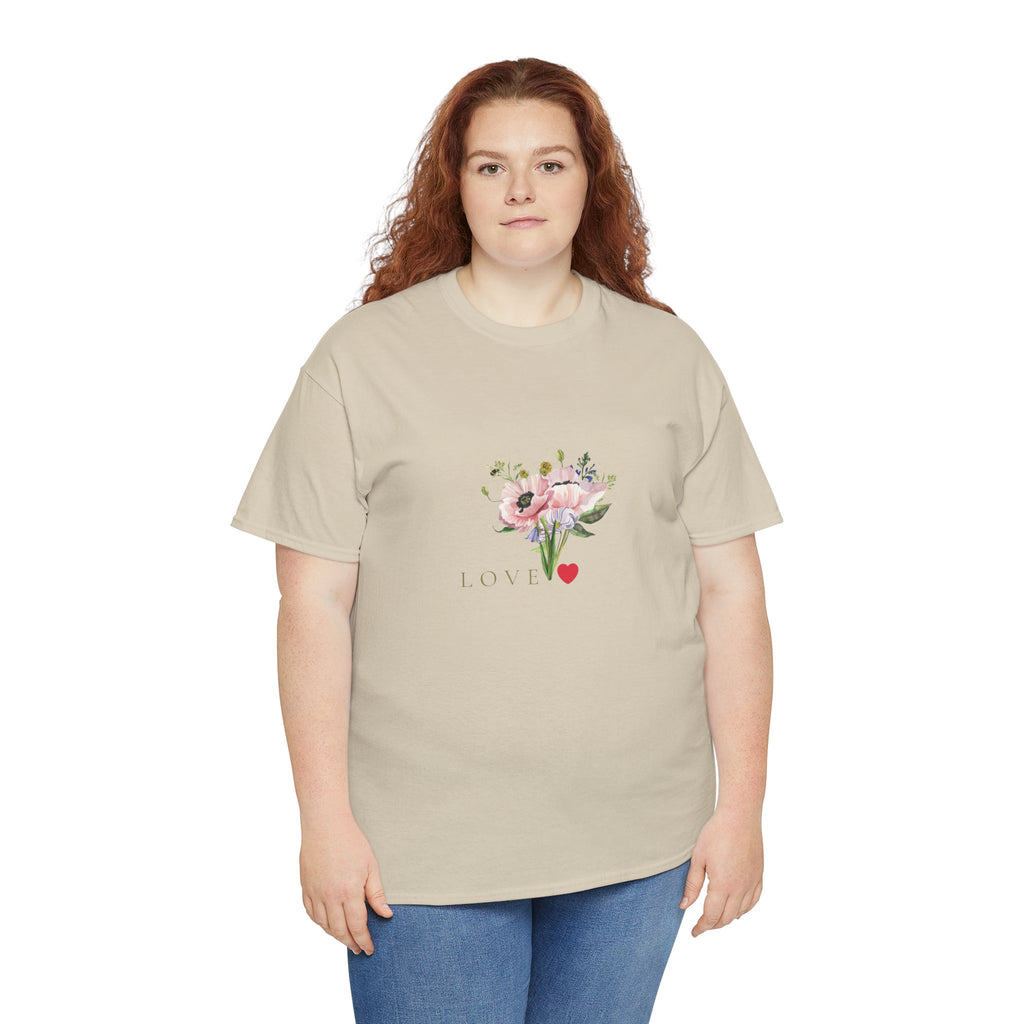 Love Floral Tee — Romantic Bouquet Graphic T‑Shirt