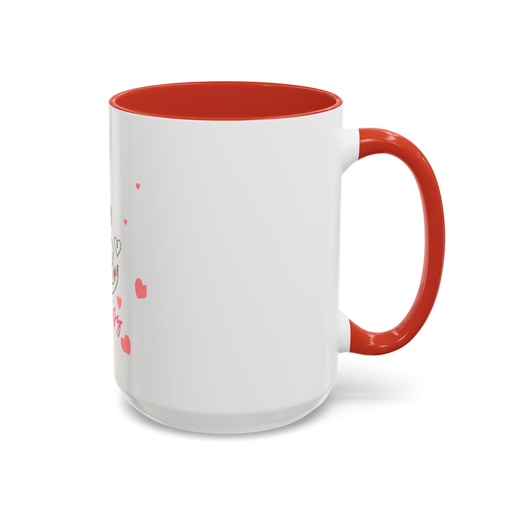 Mother’s Day Coffee Mug — 'Happy Mother’s Day' Heart & Mom-Baby Illustration (Accent 11/15oz)