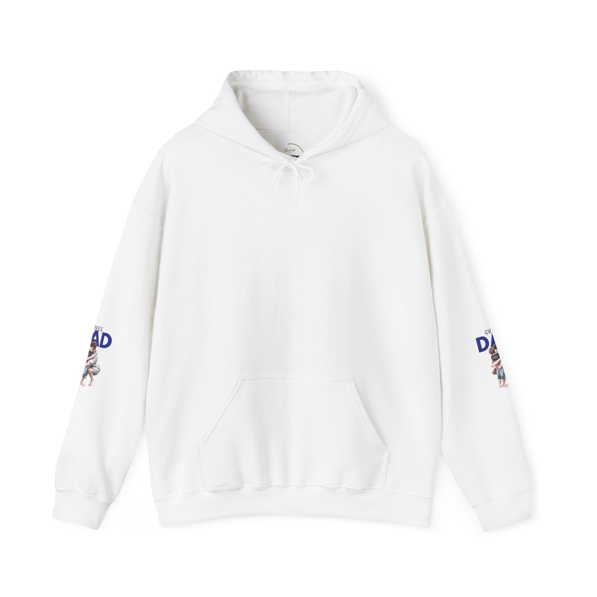 Super Dad Hoodie – Father and Child Hug Graphic Pullover