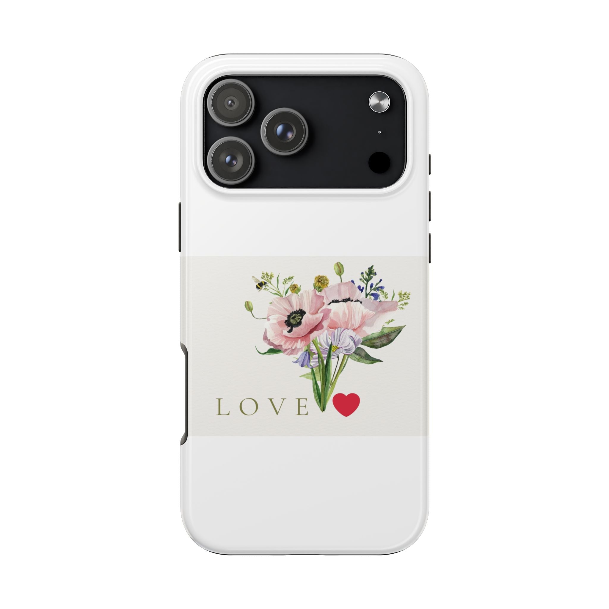 Phone Case — Floral "LOVE" Bouquet Protective Tough Phone Case