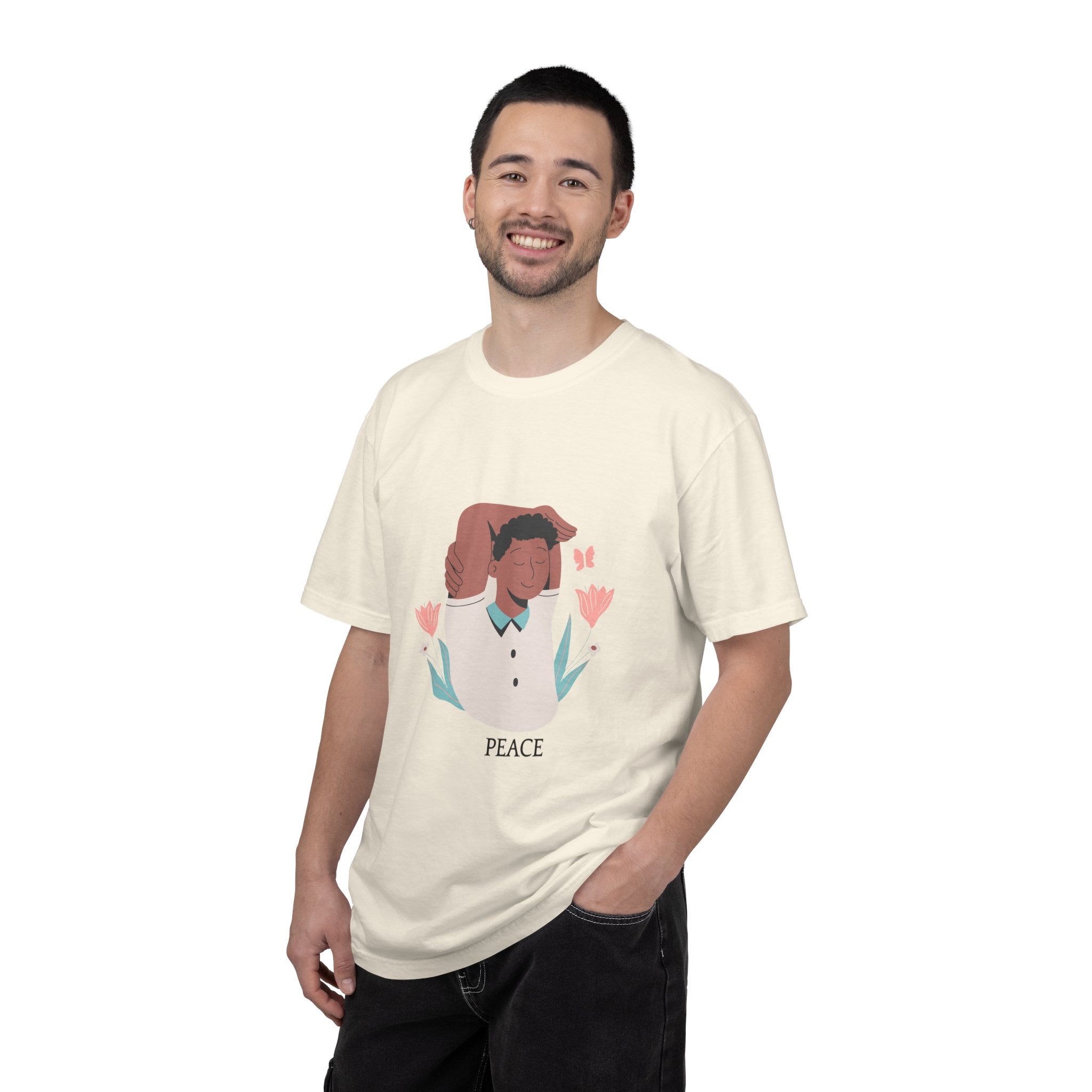 Peace Floral Portrait T-Shirt