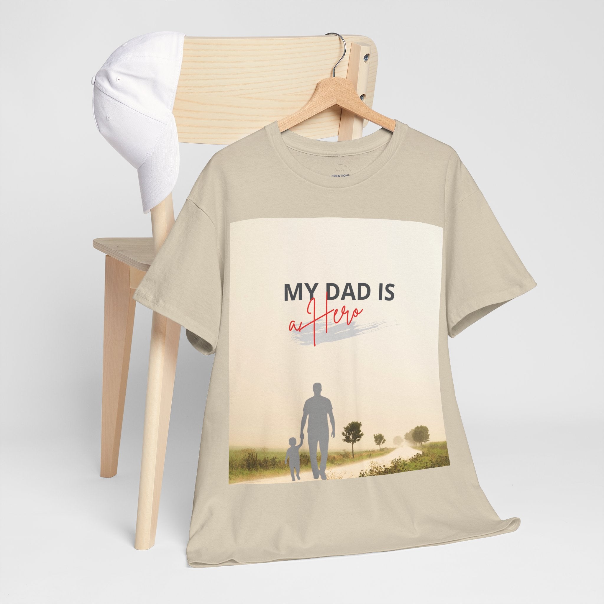 Father & Son Silhouette Tee — "My Dad Is a Hero" Father's Day T-Shirt