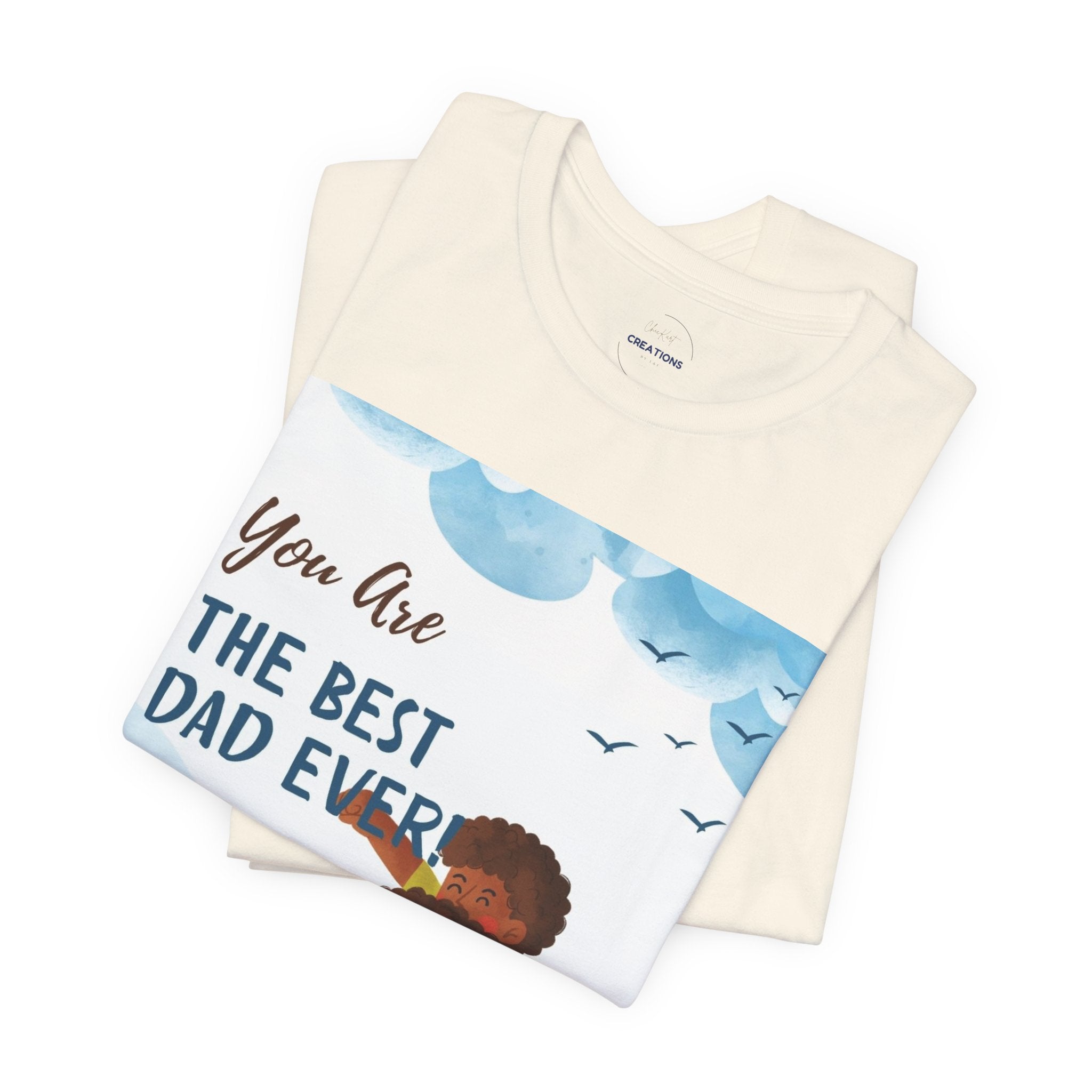 Best Dad Ever T-Shirt – Father & Child Illustration Father's Day Tee