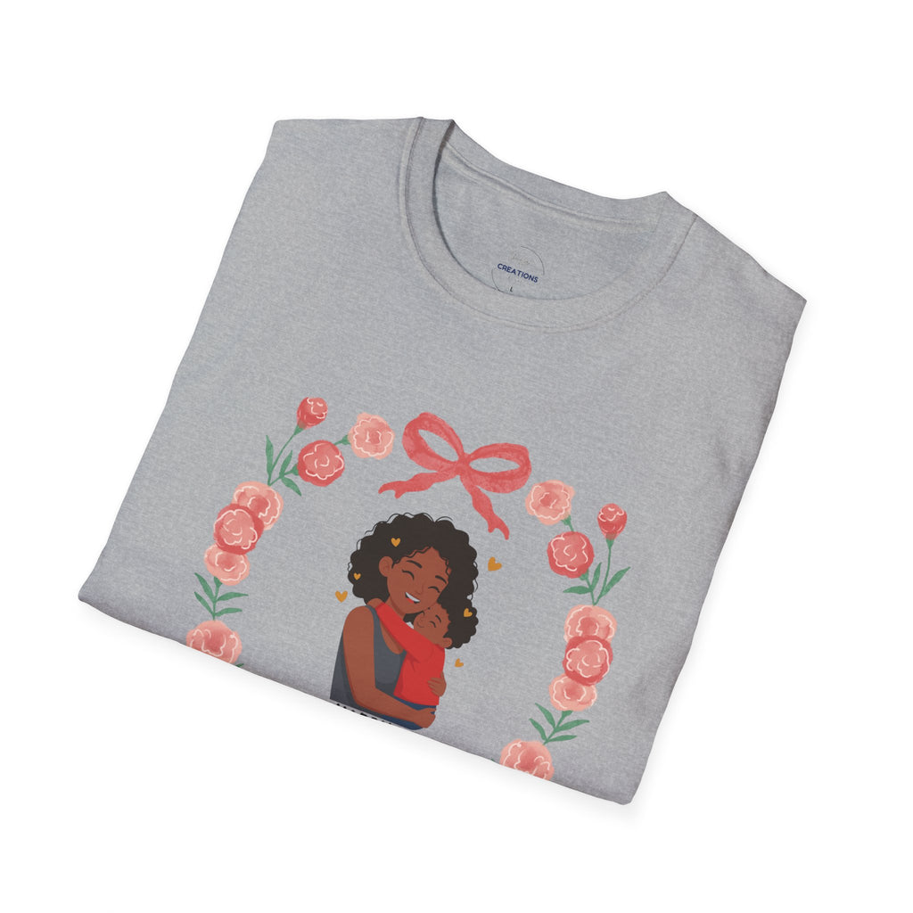 Mother’s Day Floral Tee — “Happy Mother’s Day” Mother and Child