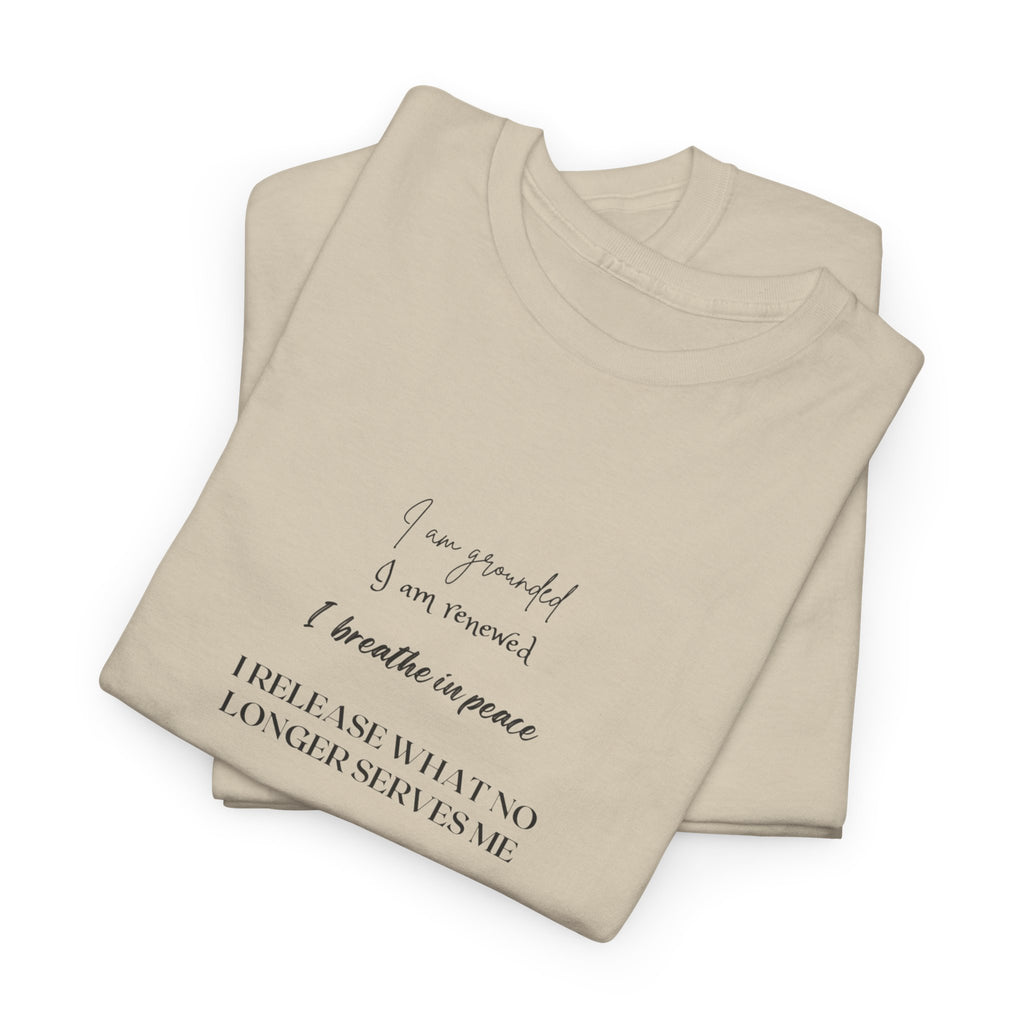 White T-Shirt with Minimalist Poem