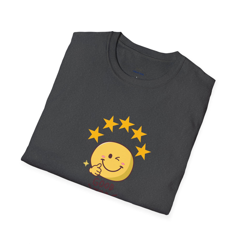 Good Job Smiley T-Shirt — Cute 5-Star Positive Vibe Tee