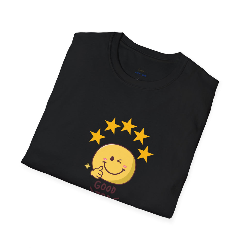 Good Job Smiley T-Shirt — Cute 5-Star Positive Vibe Tee