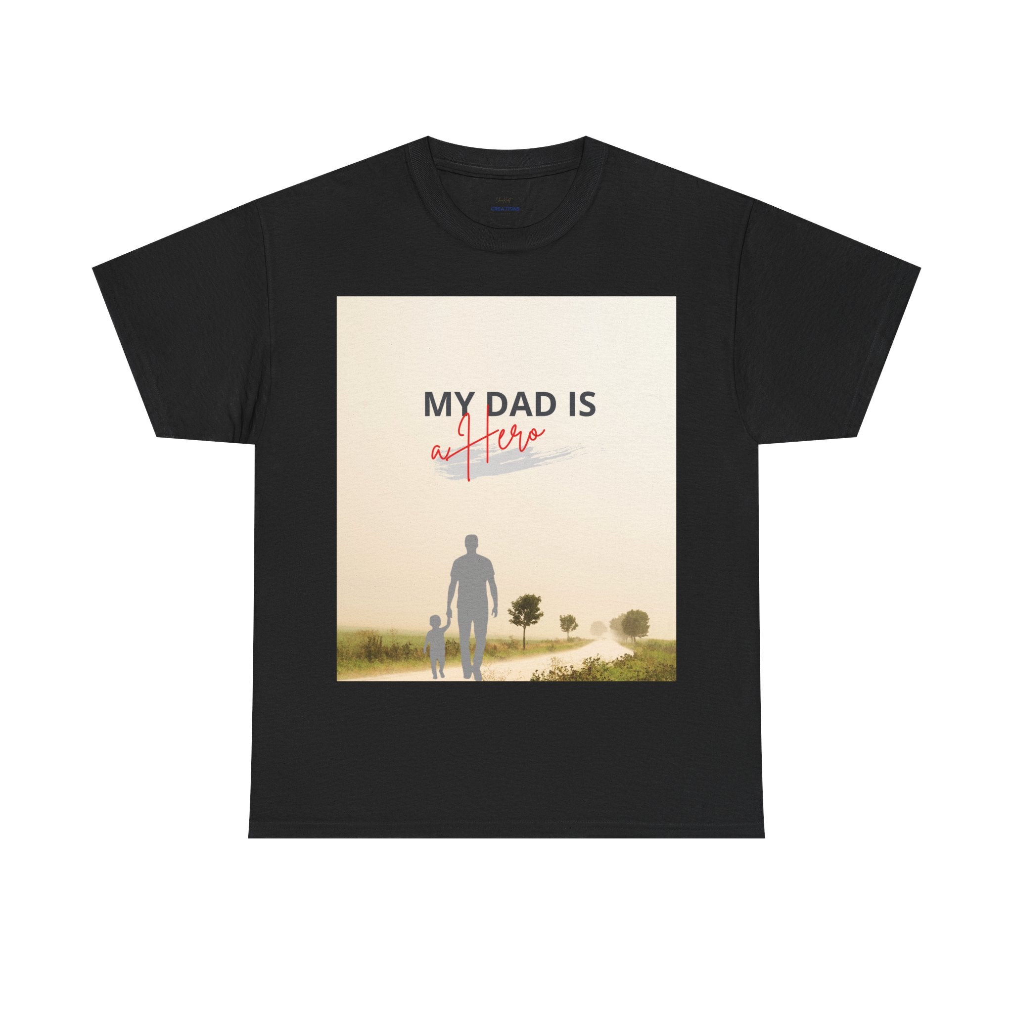 Father & Son Silhouette Tee — "My Dad Is a Hero" Father's Day T-Shirt