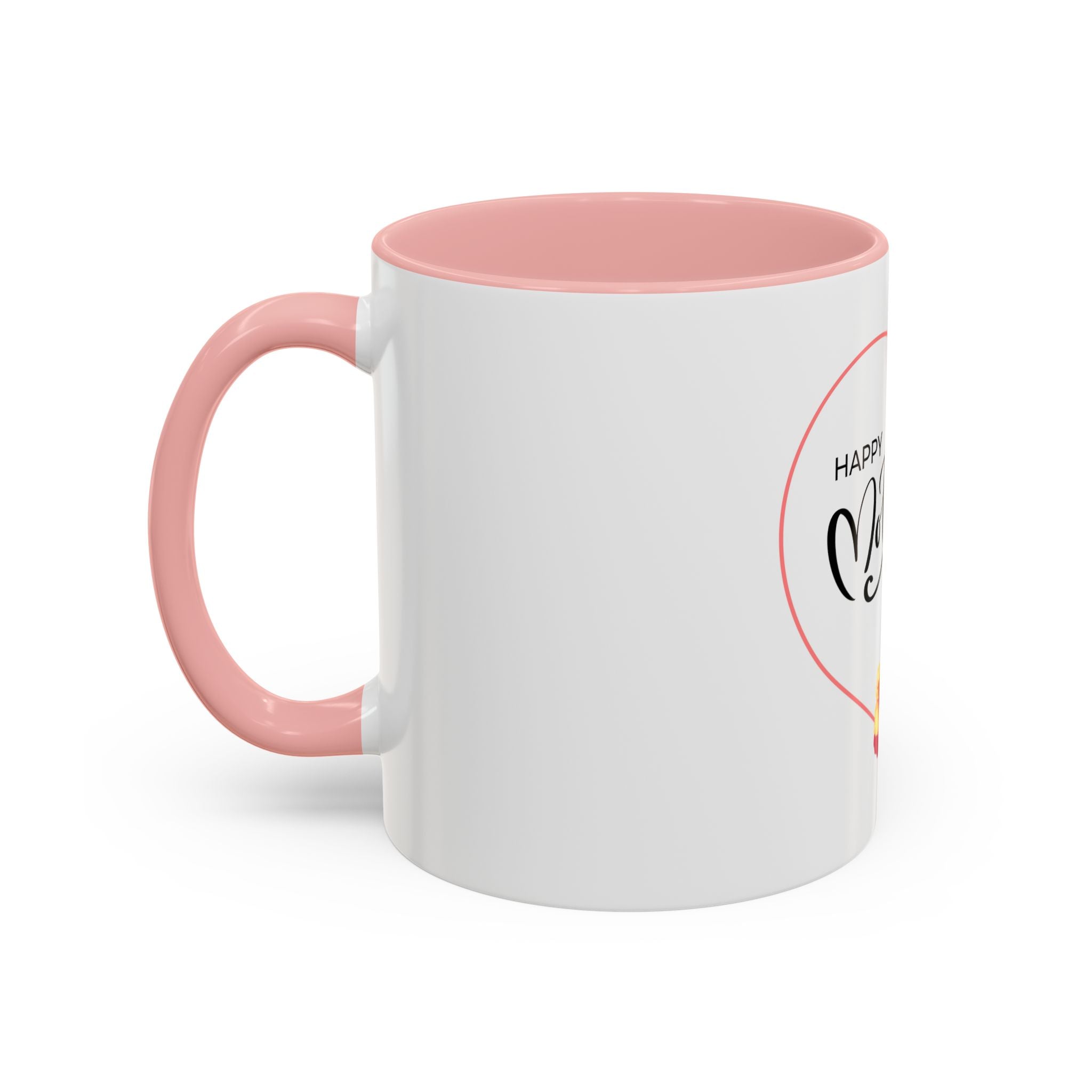 Mother's Day Heart Floral Accent Coffee Mug – "Happy Mother's Day" 11/15oz