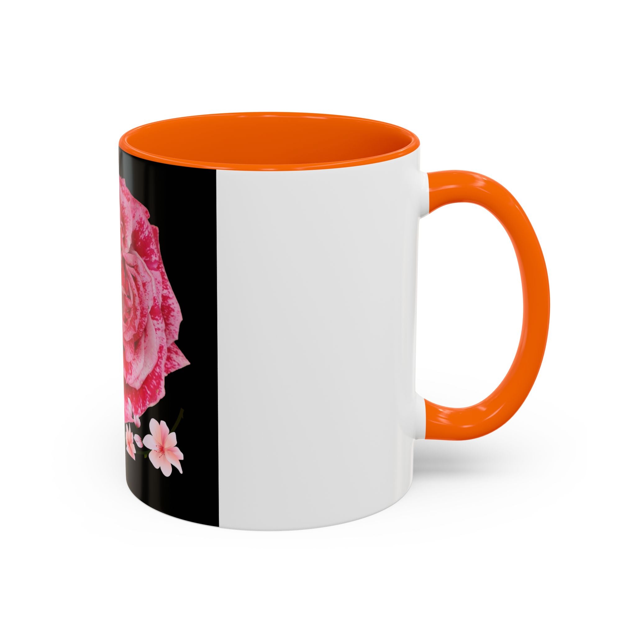 Pink Rose Love Accent Coffee Mug – Floral Valentine Gift (11/15oz)