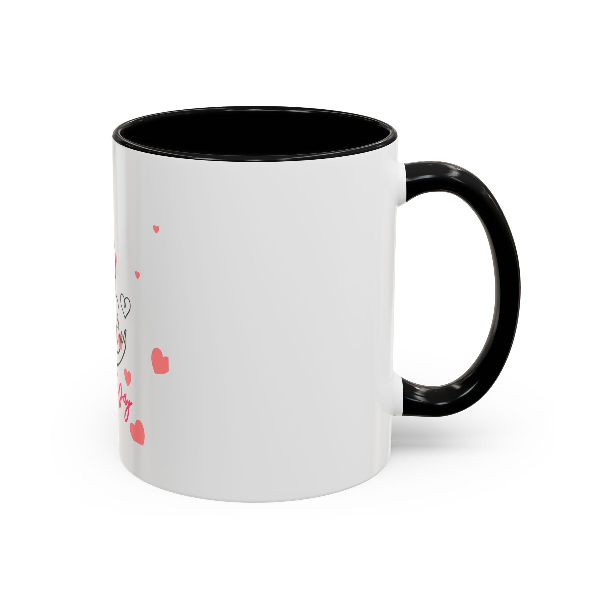 Mother’s Day Coffee Mug — 'Happy Mother’s Day' Heart & Mom-Baby Illustration (Accent 11/15oz)
