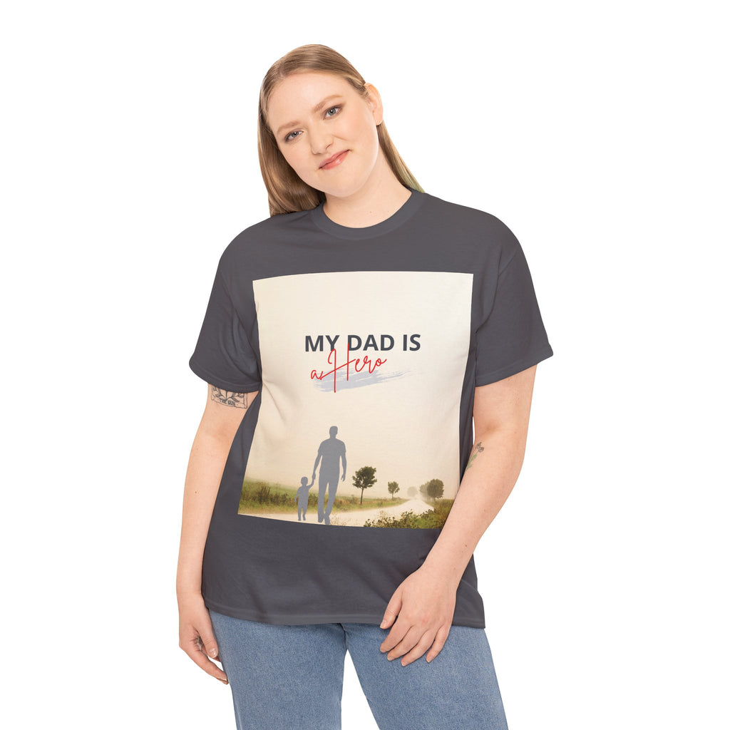 Father & Son Silhouette Tee — "My Dad Is a Hero" Father's Day T-Shirt