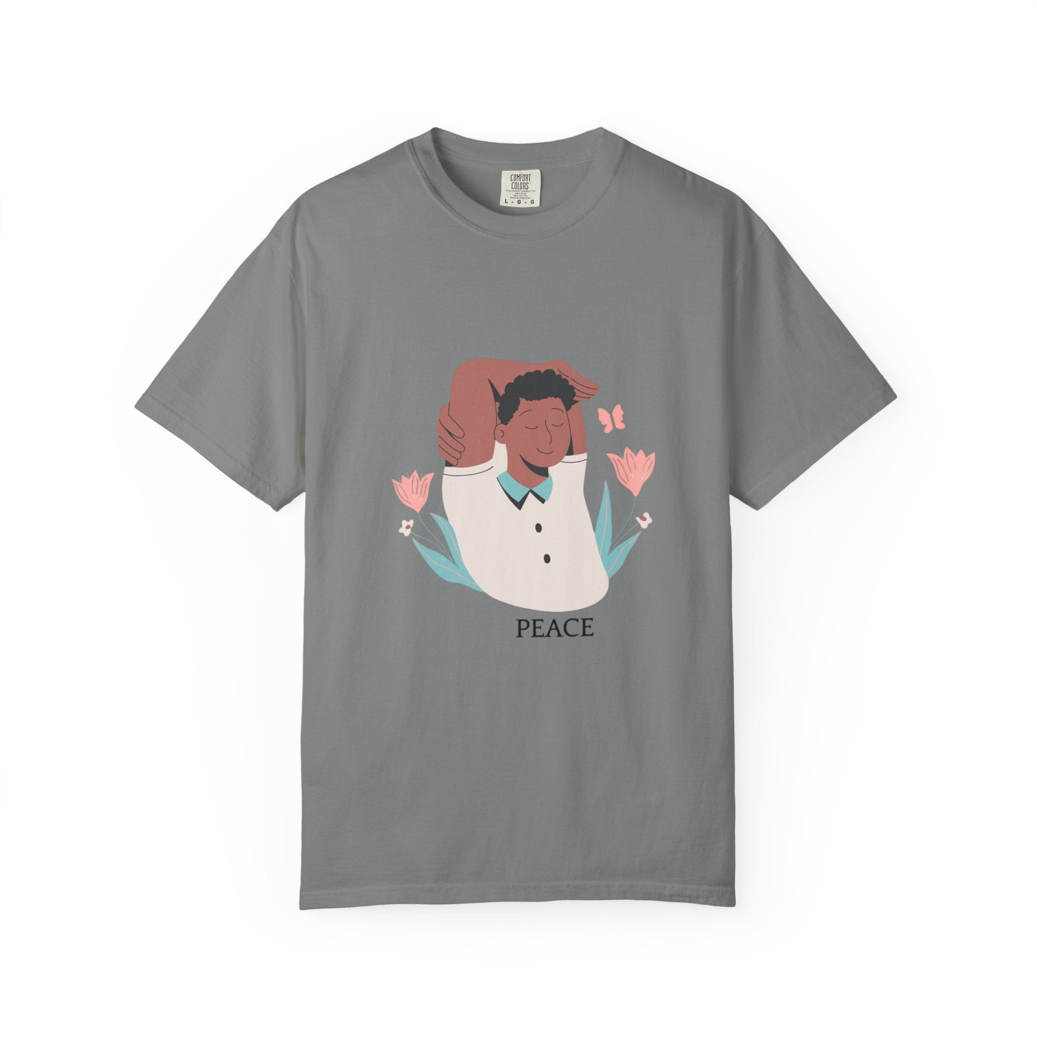 Peace Floral Portrait T-Shirt