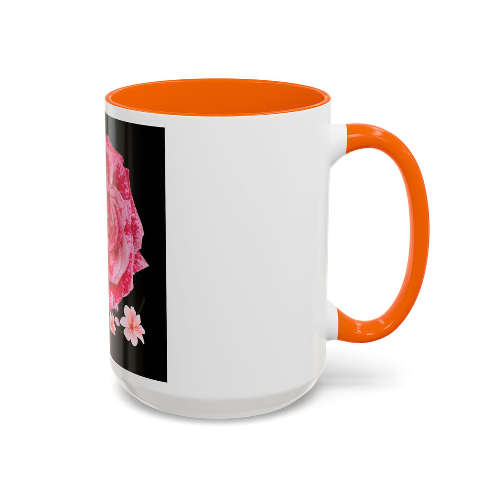 Pink Rose Love Accent Coffee Mug – Floral Valentine Gift (11/15oz)