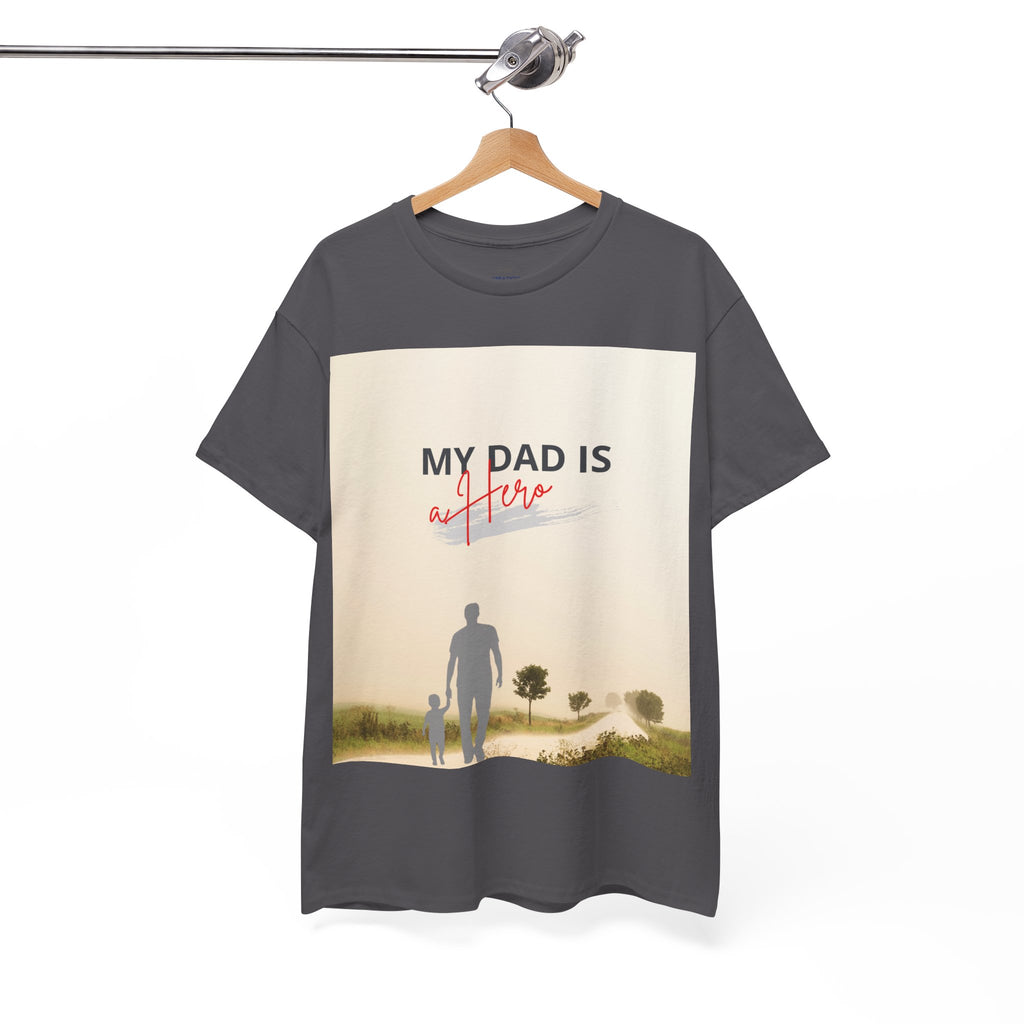 Father & Son Silhouette Tee — "My Dad Is a Hero" Father's Day T-Shirt