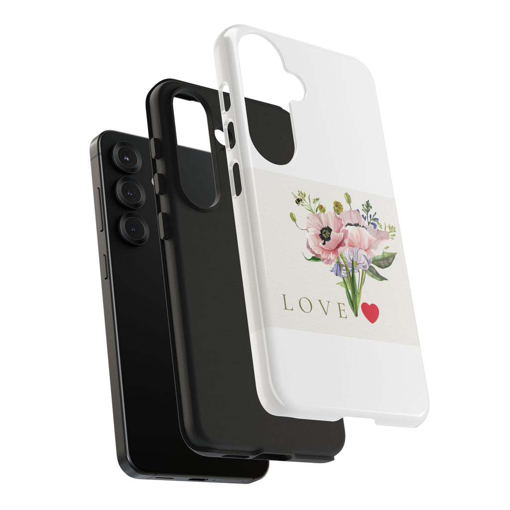 Phone Case — Floral "LOVE" Bouquet Protective Tough Phone Case
