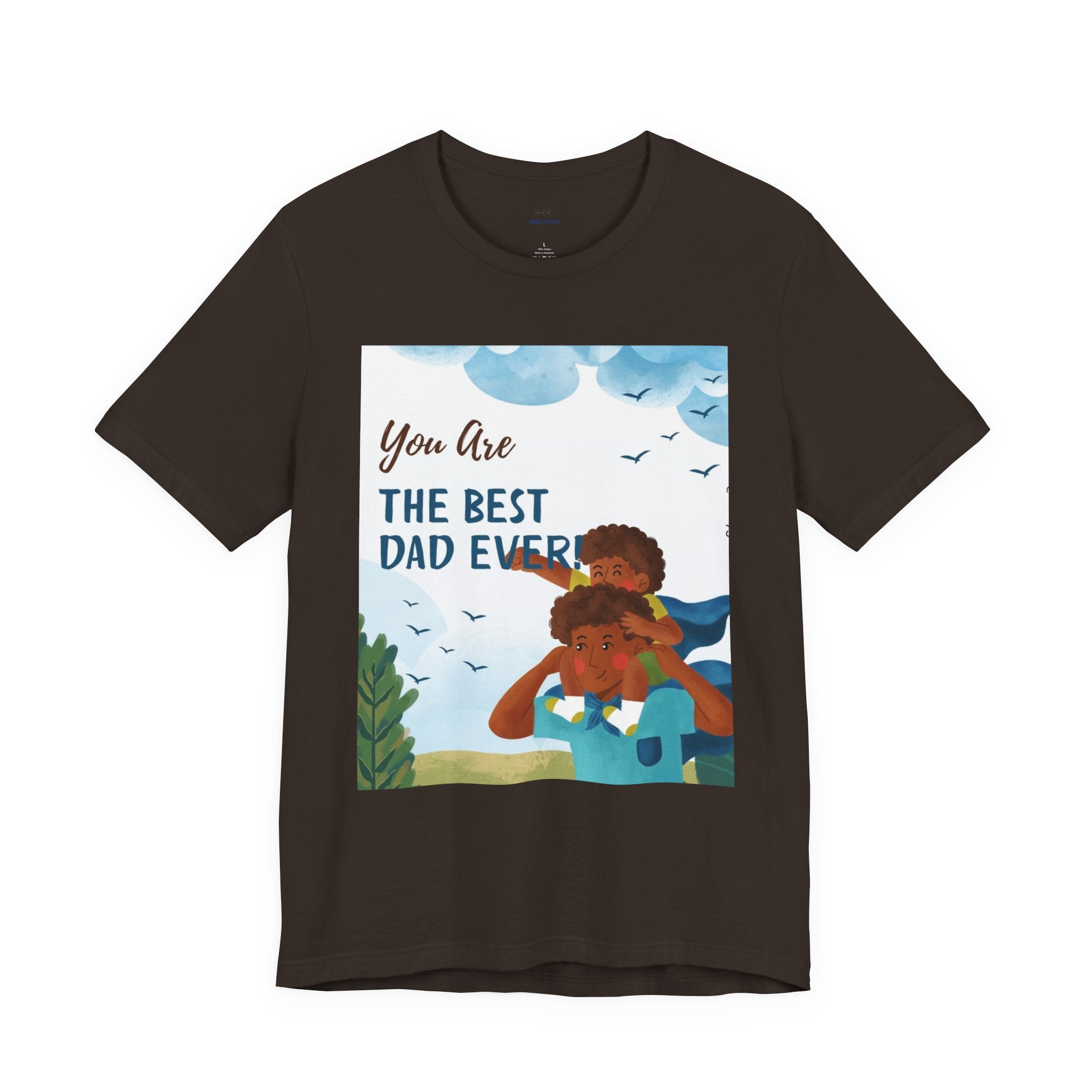 Best Dad Ever T-Shirt – Father & Child Illustration Father's Day Tee