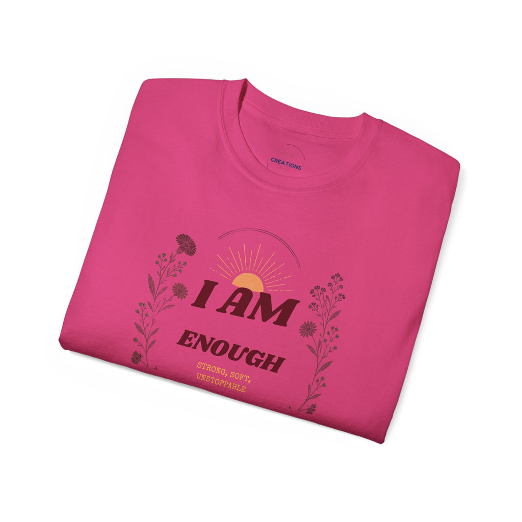 I AM ENOUGH Floral Comfort Tee