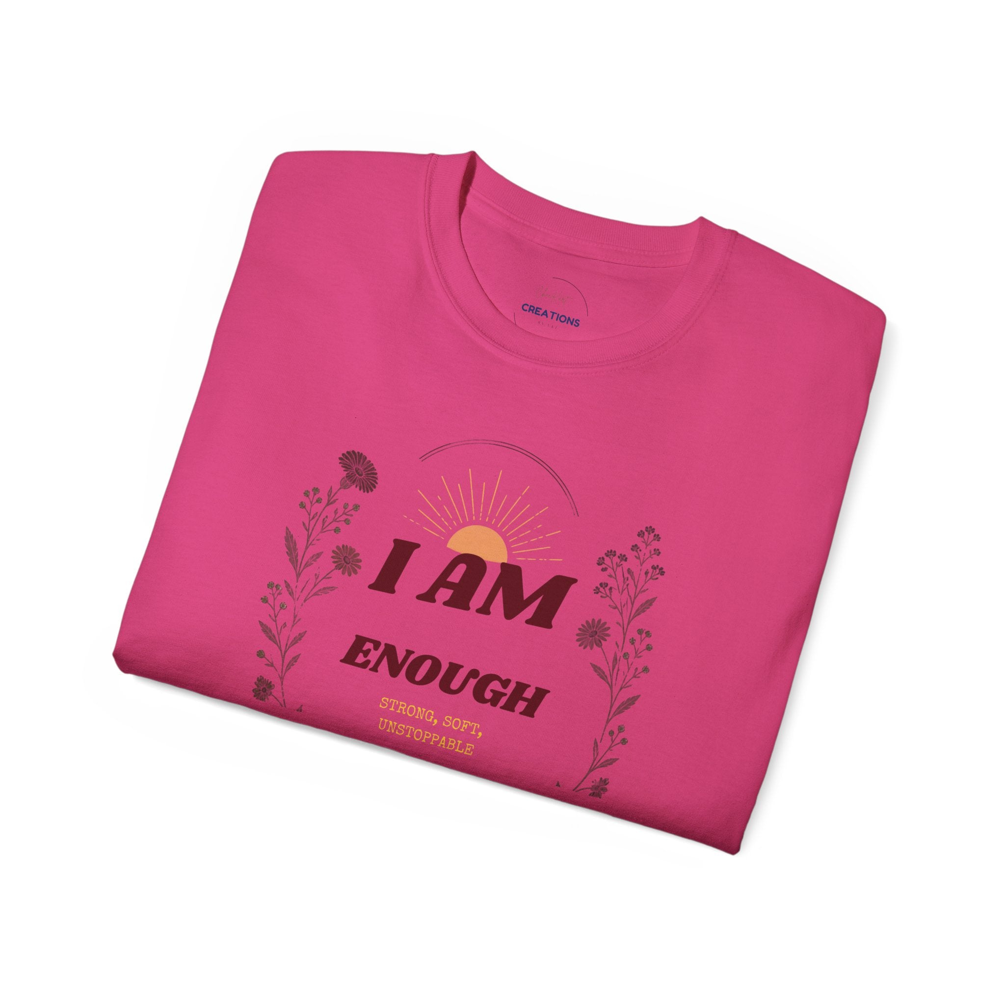 I AM ENOUGH Floral Comfort Tee