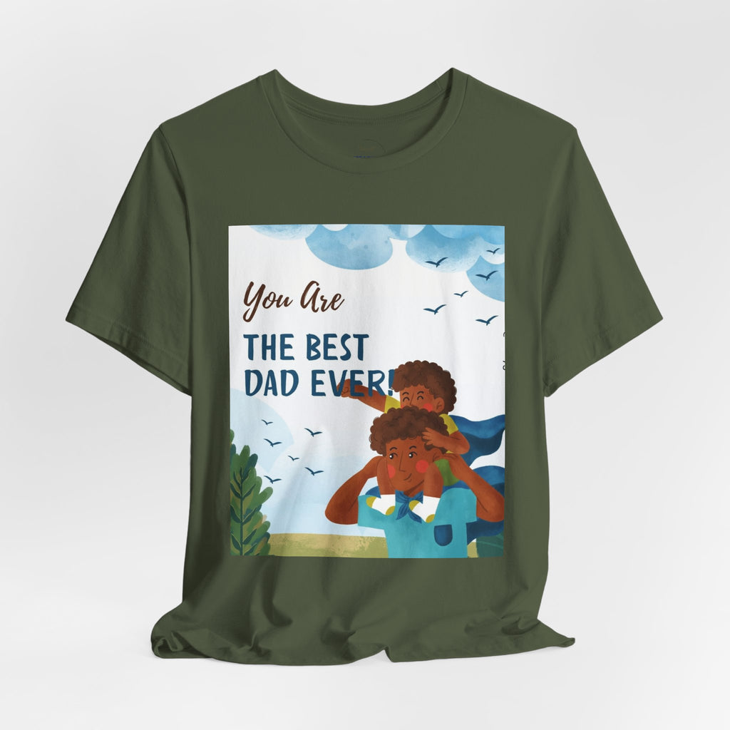 Best Dad Ever T-Shirt – Father & Child Illustration Father's Day Tee