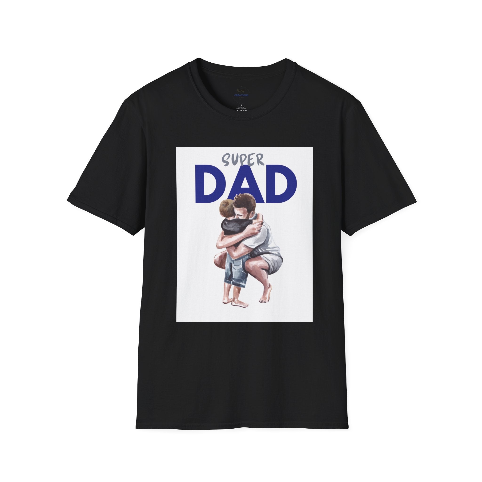 Super Dad T-Shirt — Father and Child Hug Graphic Tee | Father’s Day Gift