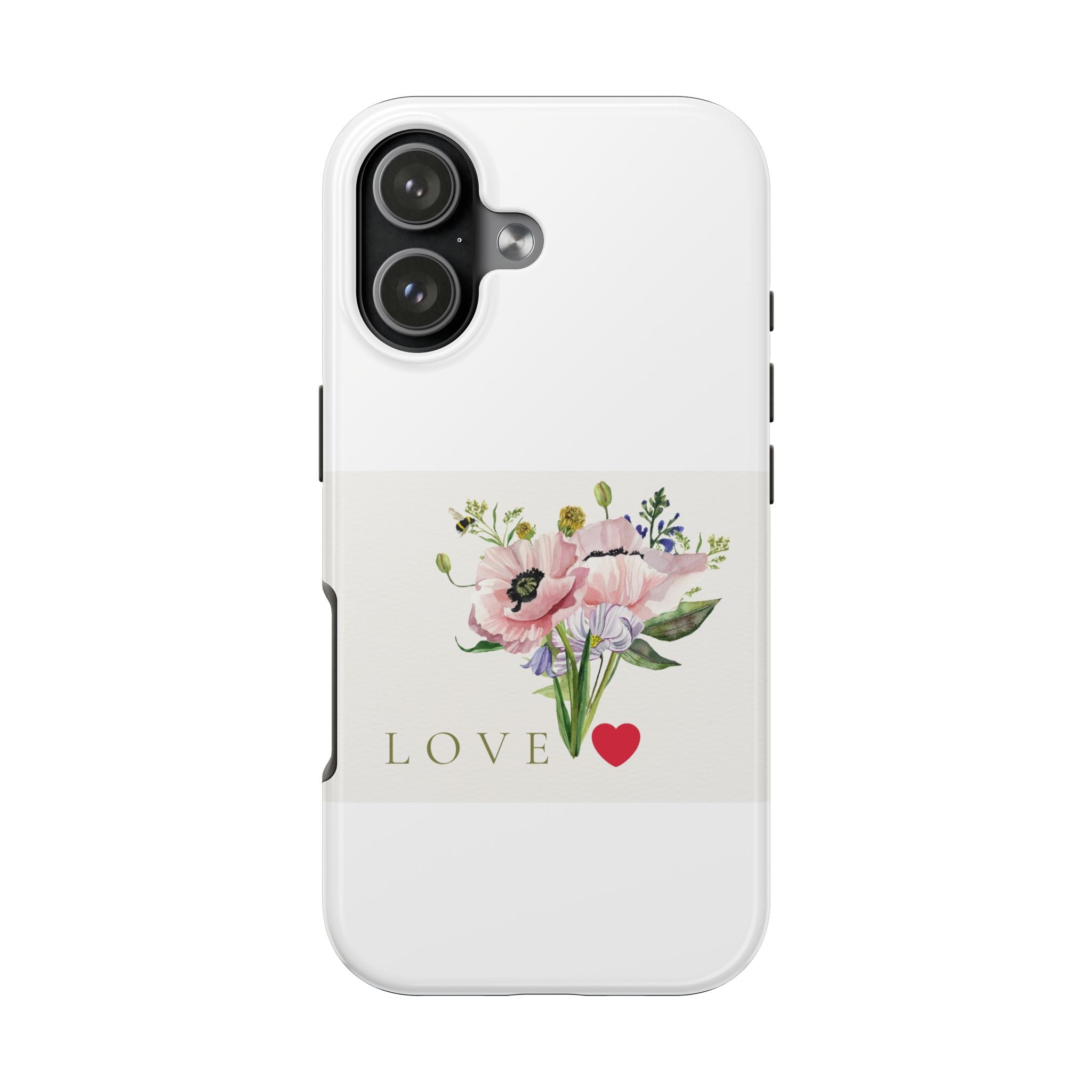 Phone Case — Floral "LOVE" Bouquet Protective Tough Phone Case