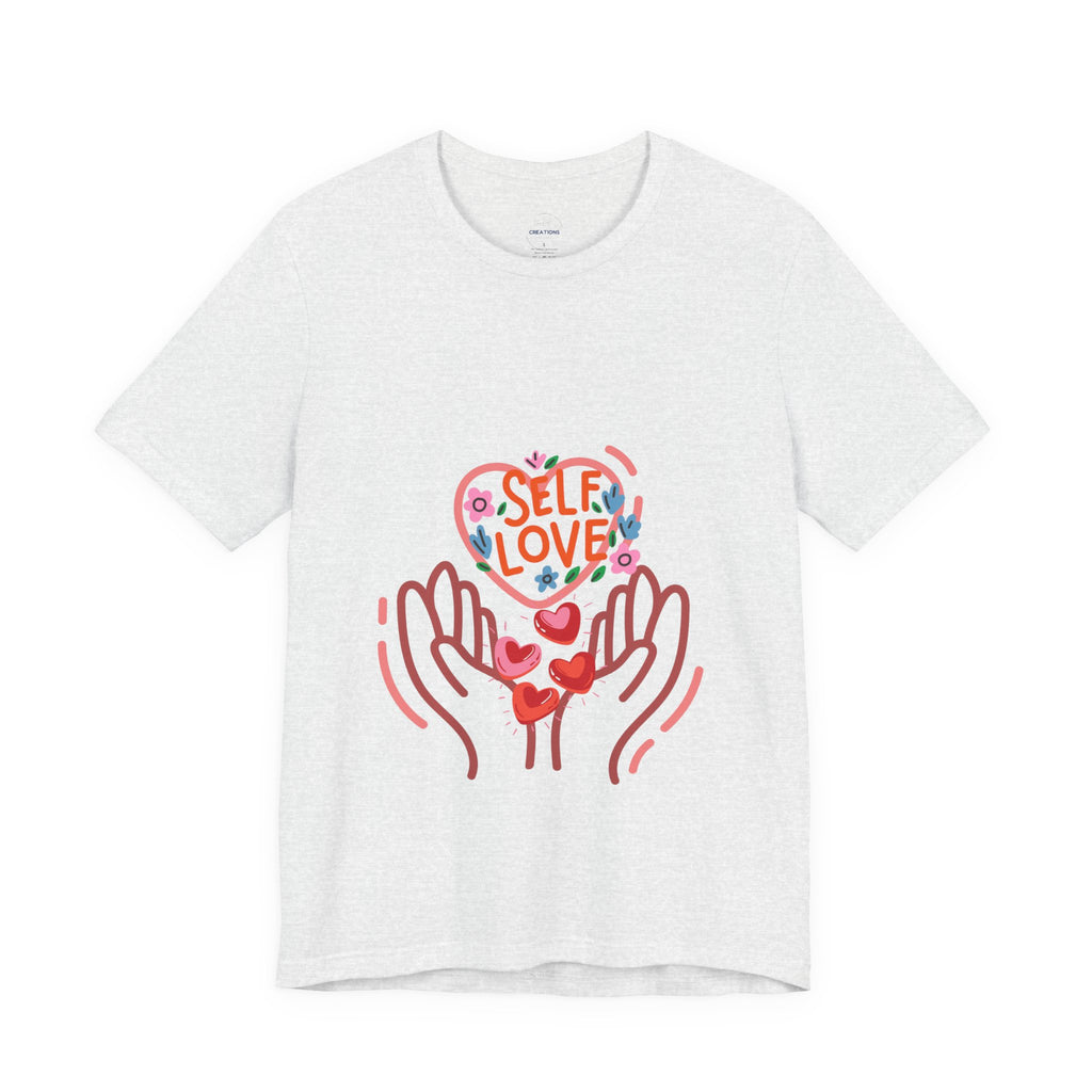 Self Love Heart Tee — Women's Self-Care Graphic T-Shirt