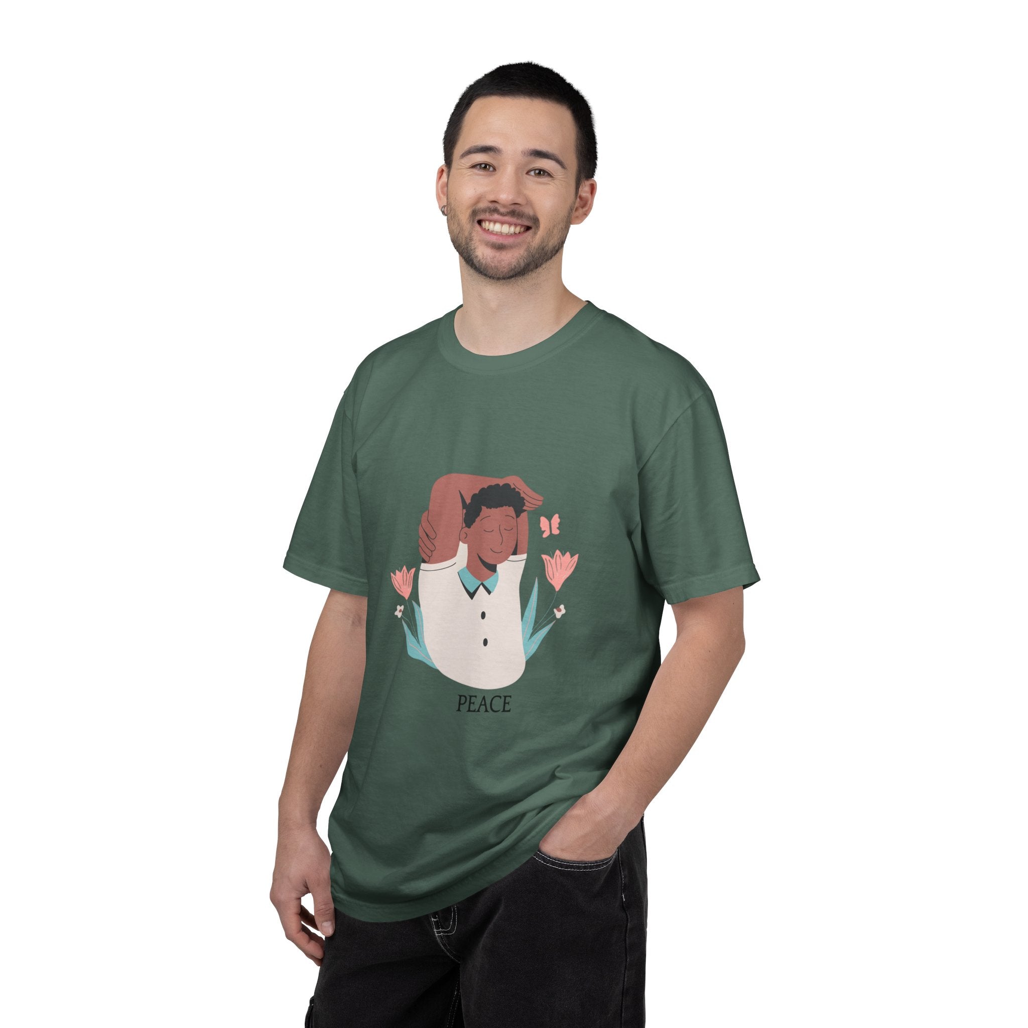 Peace Floral Portrait T-Shirt