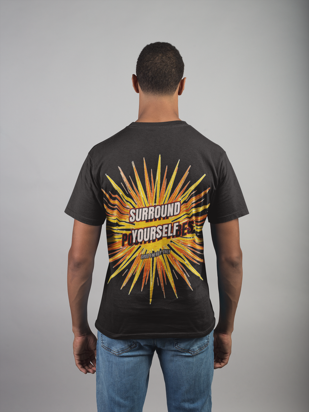 Retro Burst Graphic Cotton T-Shirt