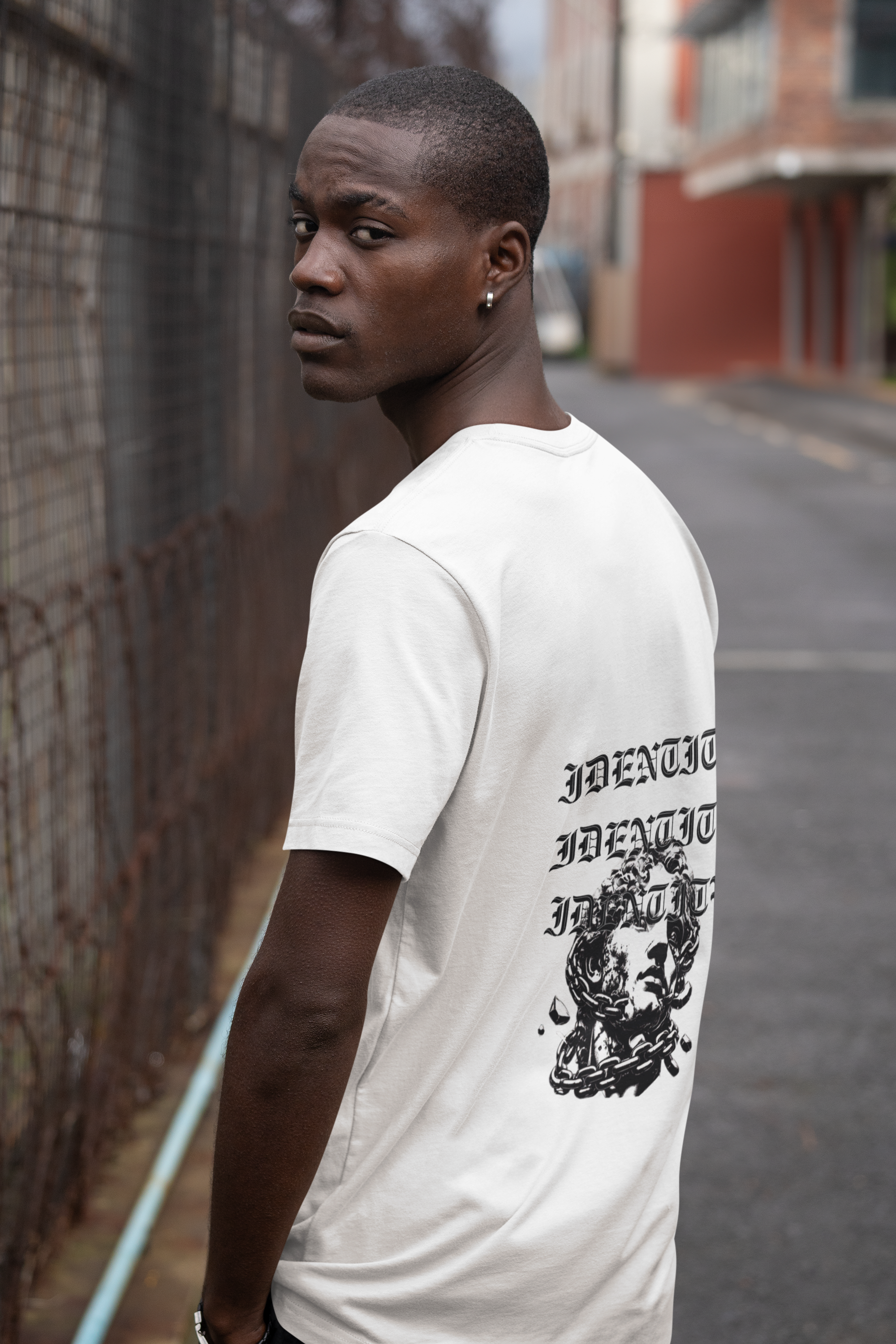 Minimal 'IDENTITY' Embroidered T-Shirt