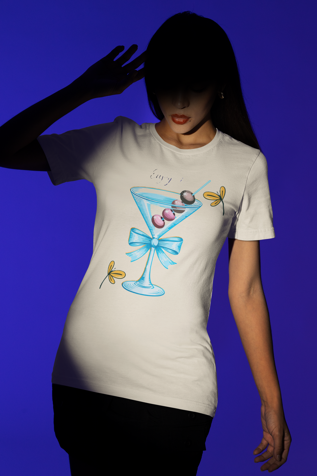 "Every Time" Cocktail Glass Graphic T-Shirt -Martini Cocktail