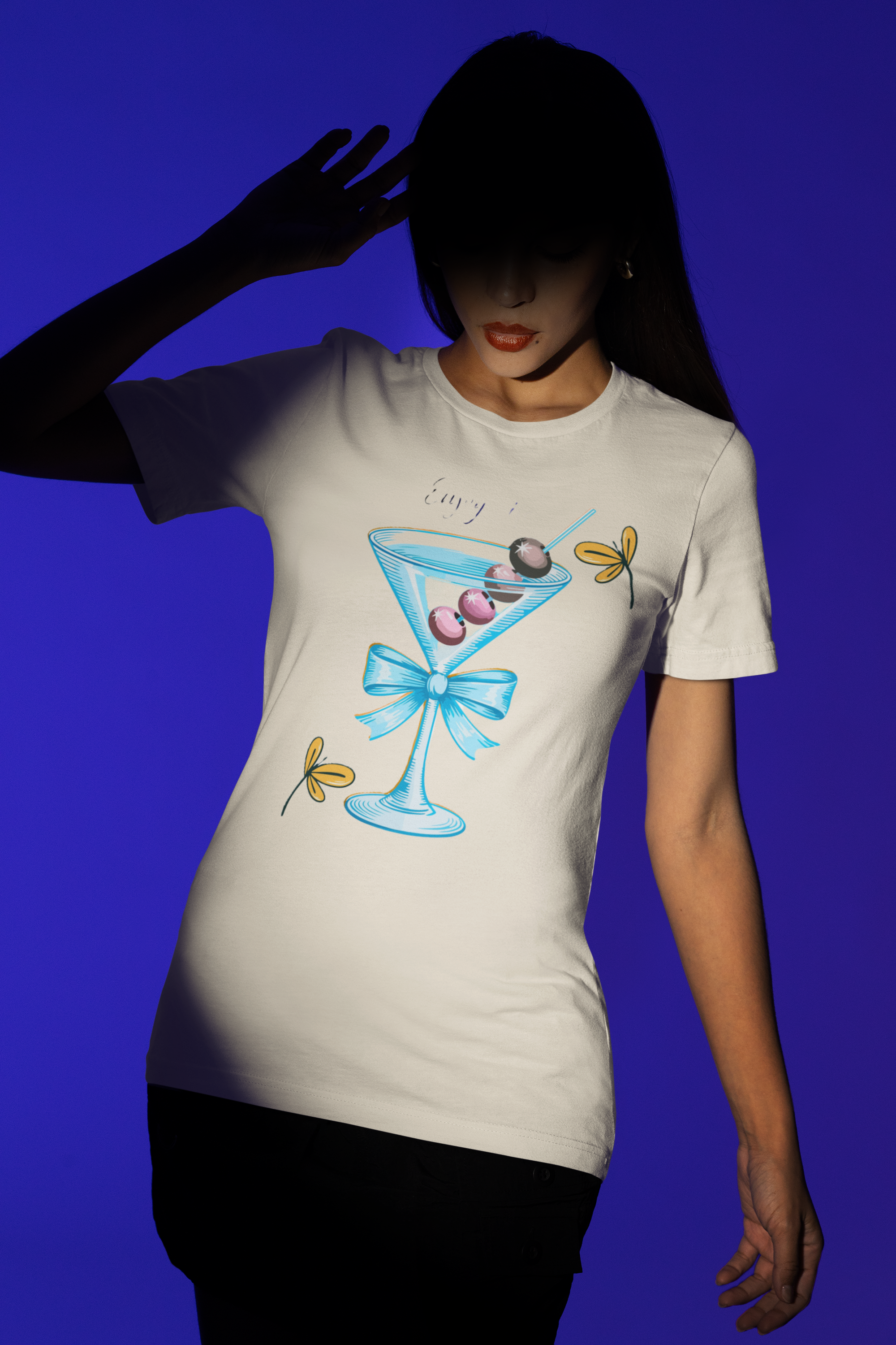 "Every Time" Cocktail Glass Graphic T-Shirt -Martini Cocktail