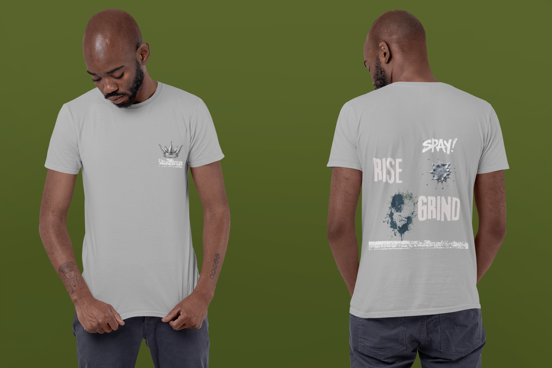 Rise & Grind Crew Tee — Graphic T‑Shirt