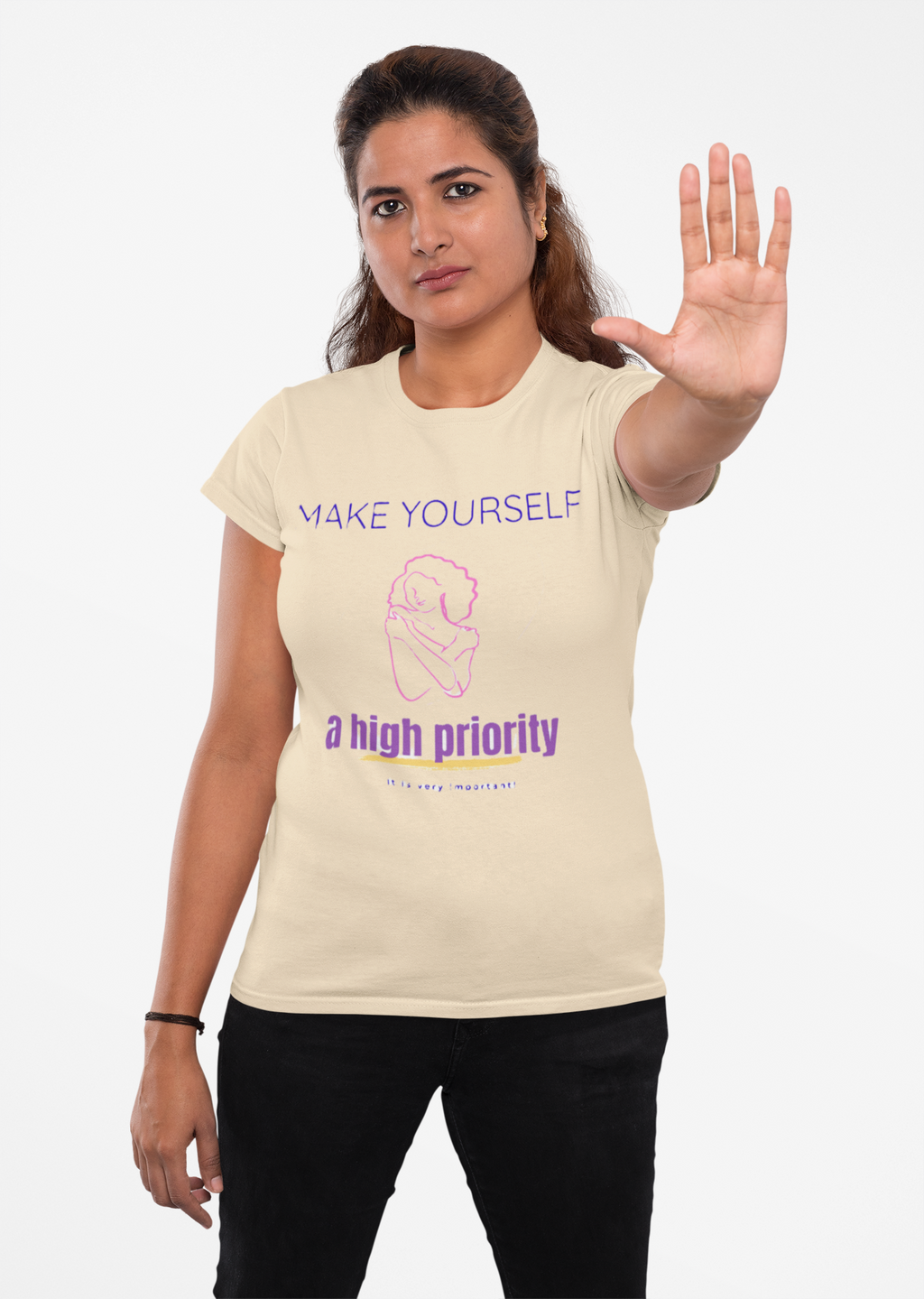 "Make Yourself a High Priority" Self-Care Graphic Tee